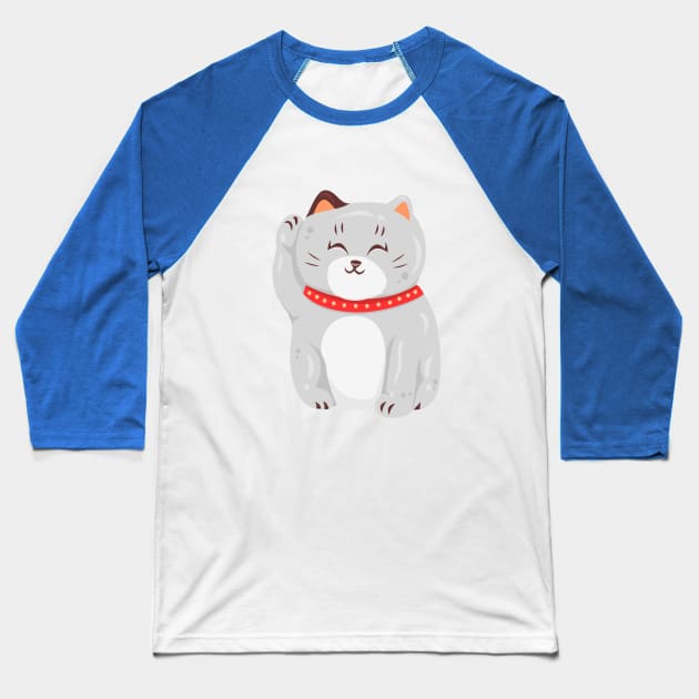 FortuNEKO - "Sasha" Baseball T-Shirt by AnishaCreations